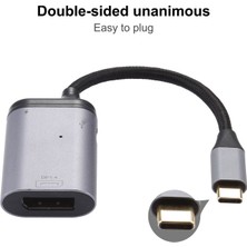 Hua3C C 4K Type-C-Displayport 1.4 + Pd Veri Senkronizasyon Kablosu Usb-C-Dp Erkek Ila Kadın Dönüştürücüsü Hdtv Için  (Yurt Dışından)