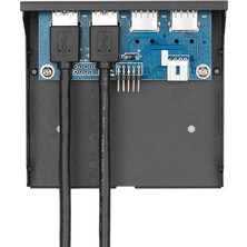 Hua3C C 3.5 Inç Ön Panel 2-Portlu USB 3.0 2 Bağlantı Noktası USB 2.0 Dıy Bilgisayar Kasası Için Adaptör Genişletme Kartı  (Yurt Dışından)
