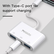 Hua3C C Yesıdo GS17 Pd Hızlı Şarj Portu ile USB Dönüştürücüsüne Tip-C-U-Disk Fare Klavye Için  (Yurt Dışından)