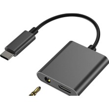 Hua3C C Bluekey 3.5mm Aux Ses Kablosu 2 Arada 1 USB Type-C Type-C Şarjlı Kulaklık Adaptörü Huawei Xiaomi  (Yurt Dışından)