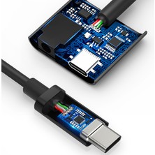 Hua3C C Bluekey 3.5mm Aux Ses Kablosu 2 Arada 1 USB Type-C Type-C Şarjlı Kulaklık Adaptörü Huawei Xiaomi  (Yurt Dışından)