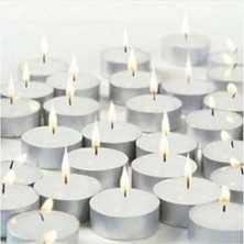 Pazariz Tealight Mum Beyaz 25' Li Mum