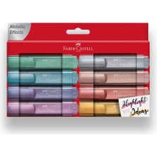 Faber-Castell Fosforlu Kalem Seti 8 Adet Metalik Renkler ile Yaratıcı Projeler İçin
