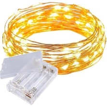 Pazariz 10 Metre Ince Tel Pilli Dekoratif  Peri LED