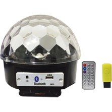 Pazariz Bluetooth Mp3 Müzik Çalabilen Sihirli LED Disko Topu 6 Renkli USB Sese Duyarlı