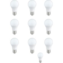 Pazariz LED Ampul 12 Watt Beyaz Işık Aydınlatma Lambası 10 Ad