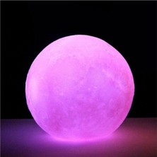 Pazariz Pembe 3D Ay Dekoratif Gece Lambası 11 cm