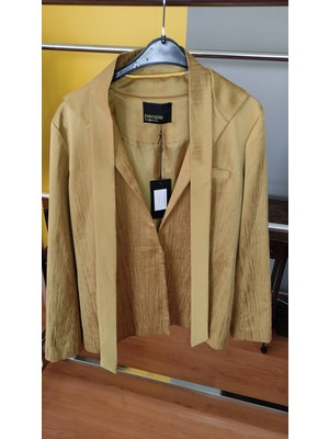 Deseo Boutique Kadın Hardal Renk Blazer Ceket