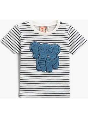 Koton Michaelkids22Y Bisiklet Yaka Normal Kalıp Baskılı Çok Renkli Erkek ÇocukT-Shirt