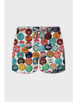 John Frank Kids Deniz Şort All Over Cepli Mayo Short Erkek Çocuk Mayo Short KJFSSSW02