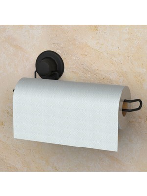 Ahlez Vega Mat Siyah Yapışkanlı Paslanmaz Kağıt Havluluk