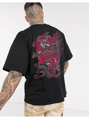 Unisex Siyah Chinesebox Tshirt