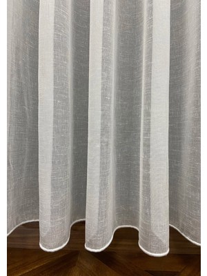 Evdepo Home Kullanıma Hazır 1/2,5 Normal Pile Tül Perde Tek Kanat - Ekru 100 x 240 cm