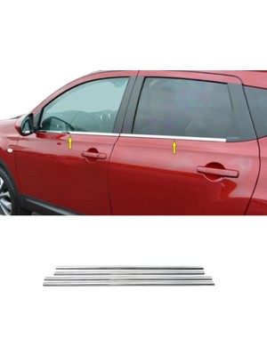 Ekinoks Nissan Qashqai Krom Cam Çıtası (4parça) 2010-2013 Arası P.çelik