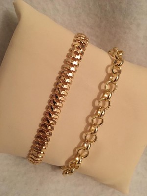 Bers Aksesuar Kadın Lak Kaplama Ikili Bileklik Seti Gold