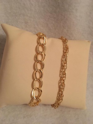 Bers Aksesuar Kadın Lak Kaplama Ikili Bileklik Seti Gold