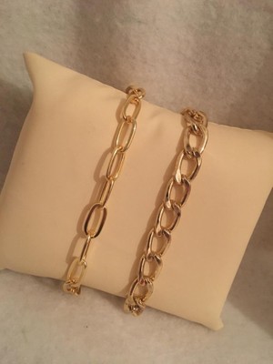 Bers Aksesuar Kadın Lak Kaplama Ikili Bileklik Seti Gold