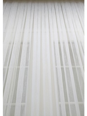 Evdepo Home Kullanıma Hazır Ekstraforlu Pilesiz Tül Perde Tek Kanat - Ekru 100 x 260 cm