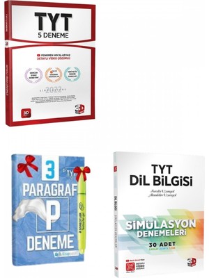 3D Yayınları TYT 5' Li Genel Deneme - TYT Dil Bilgisi 30' Lu Simülasyon Deneme