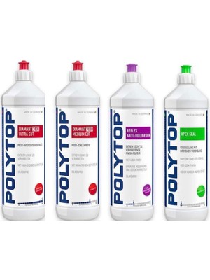 Polytop 3000 7000 Kalın Ince Pasta Reflex Hare ve Apex Boya Koruma Seti 1 Lt