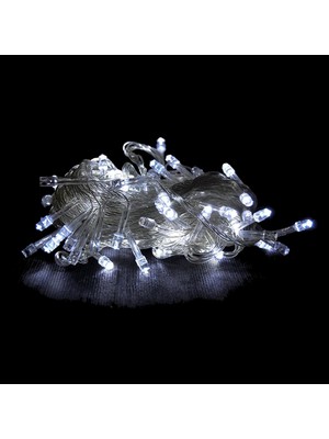 Pazariz 1 Adet 100LÜ Beyaz LED Işıklı Yılbaşı Süsü