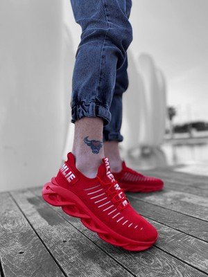 Maysolasta ER0602 Phantom Yüksek Taban Tarz Sneakers Kırmızı Erkek Spor Ayakkabısı