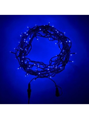 Pazariz Mavi Yılbaşı Süsü Eklemeli 10MT 100 Ledli