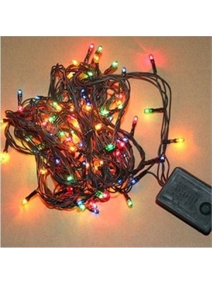 Pazariz Yılbaşı Çam Ağacı 100 LED Pirinç Rengarenk Işık 4 Metre Kumandalı