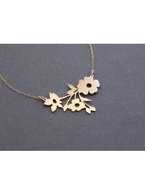 Gökdeniz 925 Çiçek Model Gümüş Kolye