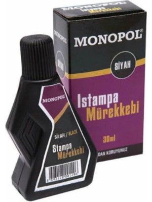 Monopol Siyah Istampa Mürekkebi 30 cc Monopol Siyah Istanpa Mürekkebi 30 ml 1 Adet