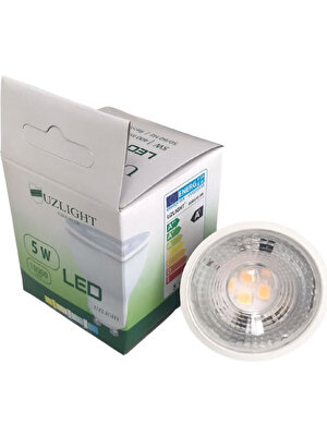 Uzlight 10 Adet 5W Led Ampul GU10 Duy Sarı Işık 3000K Uzlıght