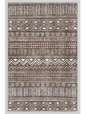 Iskandinav Kilim Desenli Halı, Dokuma Taban Dekoratif Şönil Halı