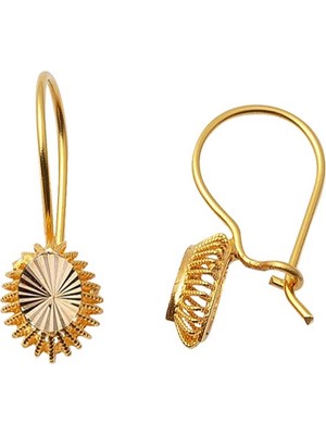 Sarkıt 14 Ayar Altın Küpe