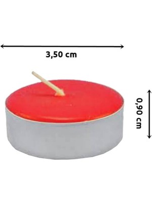 Pazariz Kırmızı Tealight Mum 50 Adet