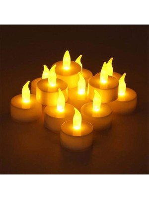 Pazariz 24'lü LED Tealight Sarı Işık Mum