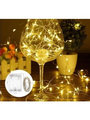 Pazariz 3 Metre Pilli Peri LED Ince Tel Pilli Gün Işığı