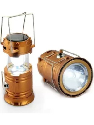 Pazariz Şarjlı Kamp Lambası Güneş Enerjili Kızaklı Kamp Feneri LED Lamba Işıldak 4.1