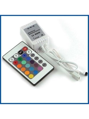 Pazariz Şerit LED 5 mt 300 LED Kumandalı 16 Renkli Silikon Yapışkanlı Adaptörlü Iç ve Dış Mekan