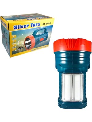 Pazariz Silver Toss ST-6608 Şarj Edilebilir LED 15W + 26 Smd LED El Feneri