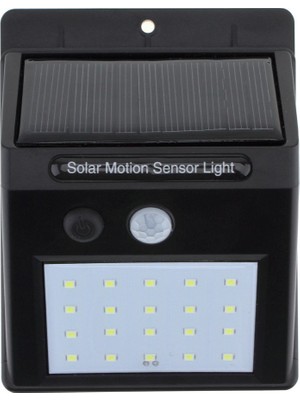 Pazariz Solar Light Güneş Enerjili 20 LED Li Bahçe Aydınlatma Solar Dış Mekan Lambası Hareket Sensörlü