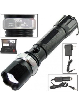 Pazariz Şarjlı Zoomlu Cree Power Ledli El Feneri