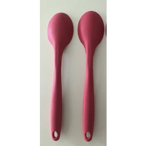 Bybirgül büyük boy kırmızı  yanmaz yapışmaz Silikon Kaşık set (2 adet)