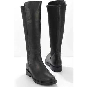 Siyah Hakiki Deri Leather Kadın Çizme K035860200