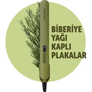 HS 7031 Botanika Biberiye Yağı Kaplı Plakalı İyonik Saç Düzleştirici
