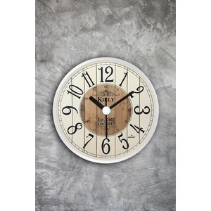 Muyika Kiely  Mıknatıslı Beyaz/kahve Buzdolabı Saati 11 cm Bds-Y