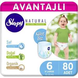 Natural Avantajlı Külot Bez 6 Numara Xlarge 80 Adet