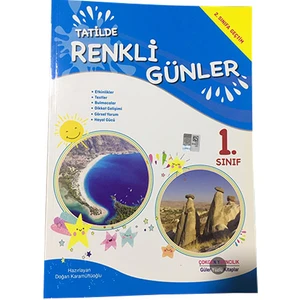 Çokgen Yayıncılık Tatilde Renkli Günler 1. Sınıf Tatil Kitabı Etkinlik Kitabı