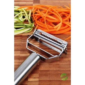 Paslanmaz Çelik Çift Taraflı Jülyen Soyacak Jülyen Doğrayıcı 18 cm