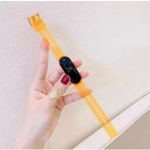 Xiaomi Mi Band 5 ve 6 Uyumlu Şeffaf Silikon Kordon