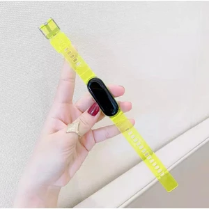 Xiaomi Mi Band 5 ve 6 Uyumlu Şeffaf Silikon Kordon
